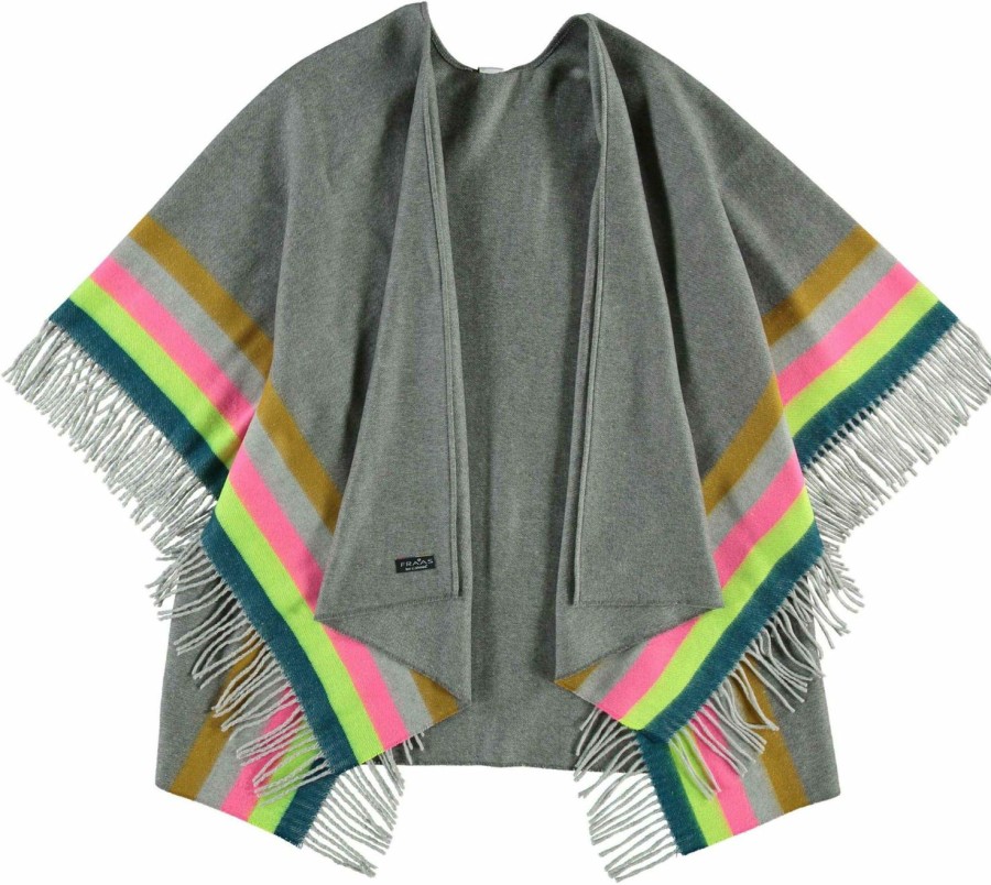 Accessoires Fraas | Fraas Poncho Cashminkruana Trendgrau