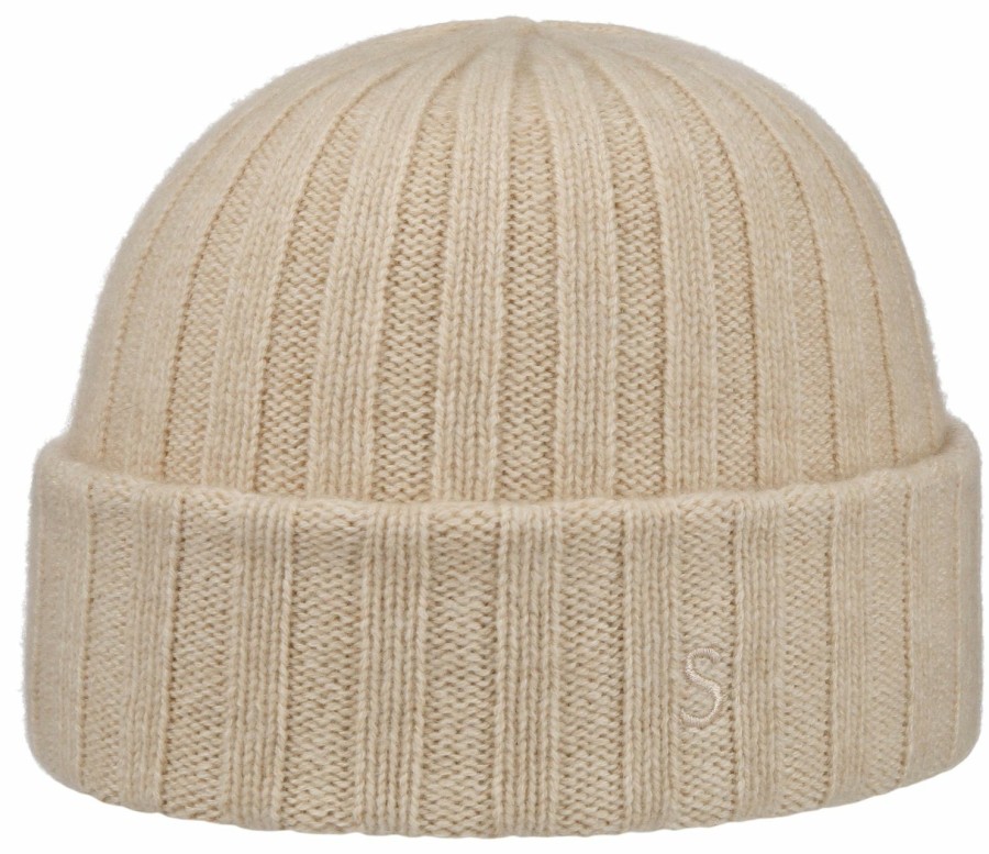 Mutzen Stetson | Stetson Beanie Cashmere - Sustainable Ripp-Mit Umschlag Mittelbeige