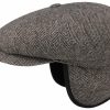 Mutzen Stetson | Stetson Hatteras Wool Herringbone Mutze Mit Ohrenschutz