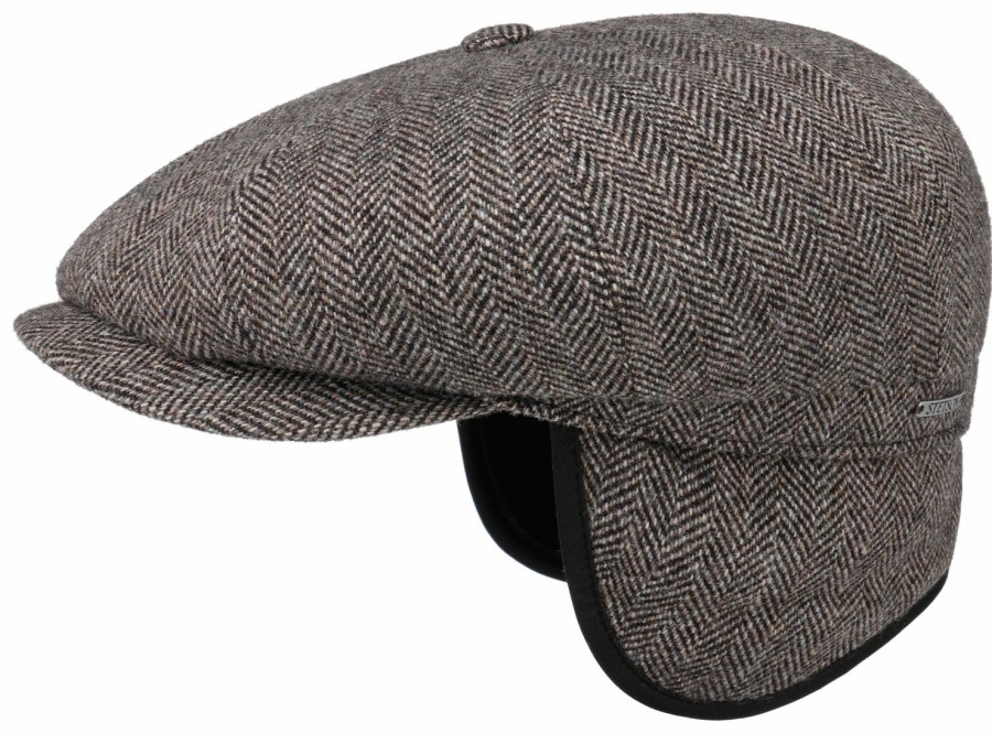 Mutzen Stetson | Stetson Hatteras Wool Herringbone Mutze Mit Ohrenschutz