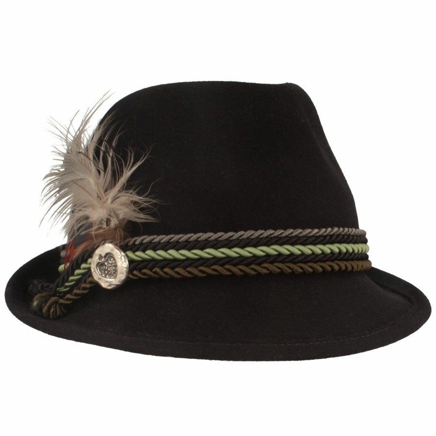 Meisteratelier Breiter Meisteratelier | Breiter Meisteratelier Damen Trilby Trachtenhut Mit Feder