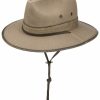 Xxl Stetson | Stetson Baumwoll Traveller Fischerhut Mit Kinnband Und Extrabreiter Krempe Mittelbraun