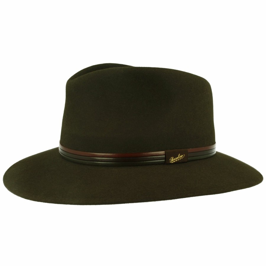 Xxl Borsalino | Borsalino Outdoor Traveller Filzhut Country Mit Dreifarbiger Lederband-Garnitur