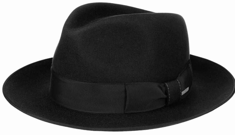 Hute Stetson | Stetson Fedora Furfelt/Beaver Blend Schwarz