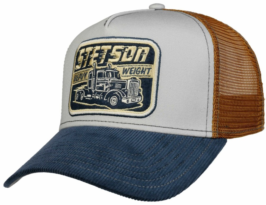 Mutzen Stetson | Stetson Trucker Cap Heavy Duty Blau Gemustert