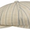 Mutzen Stetson | Stetson Hatteras Sommer-Schiebermutze 100% Leinen Mit Streifen Mittelbeige