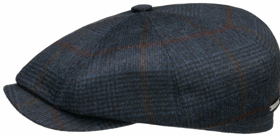 Mutzen Stetson | Stetson Hatteras Cashmere Blau Gemustert