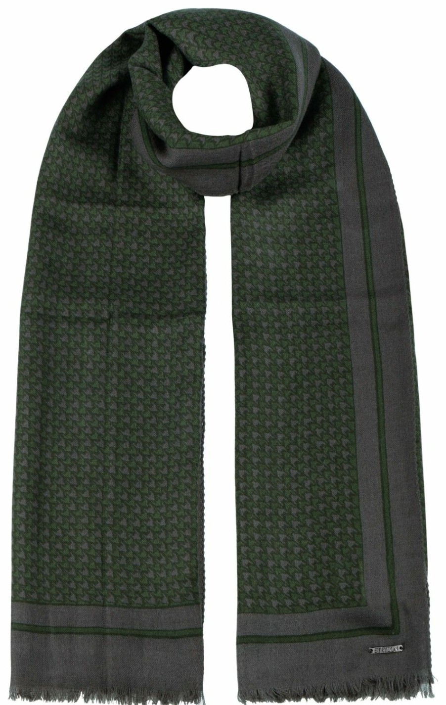 Accessoires Stetson | Stetson Scarf Wool Pepita Trendgrau