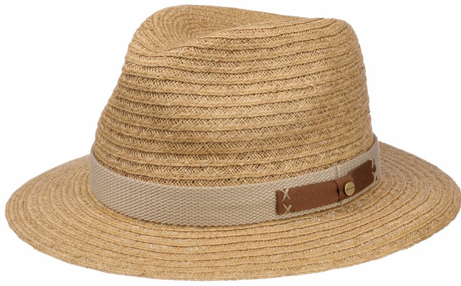 Hute Stetson | Stetson Traveller Raffia-Borte Mittelbeige