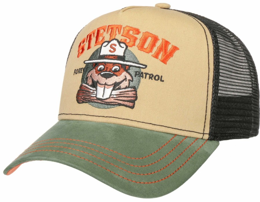 Mutzen Stetson | Stetson Baseball Cap Mesh Cap Forest Patrol Grun Gemustert