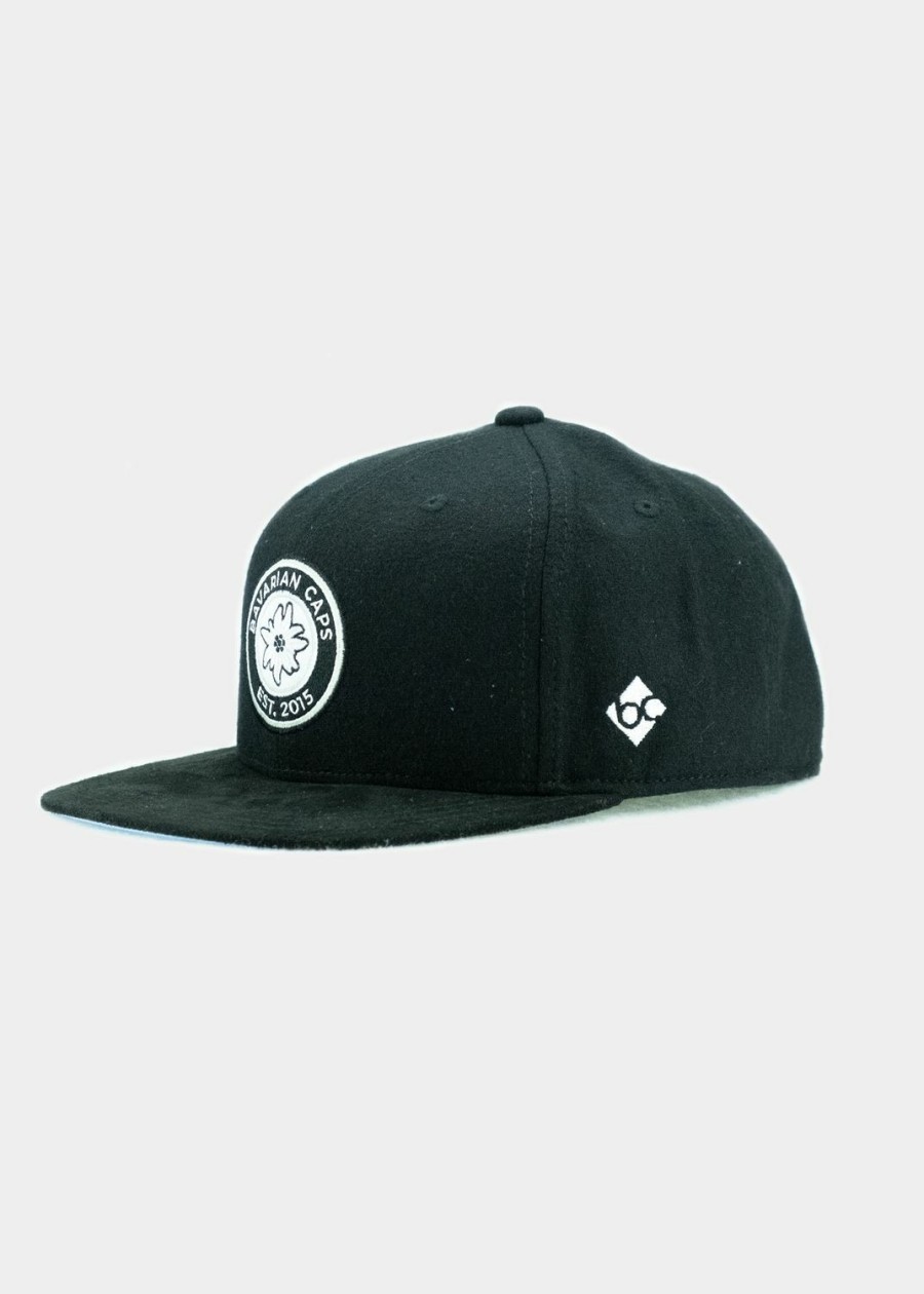 Mutzen Bavarian Caps | Bavarian-Caps Herren Baseball-Cap/Grosenverstellbar+ Wolle Schwarz Gemustert