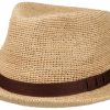 Hute Stetson | Stetson Fedora Raffia Crochet Mittelbeige