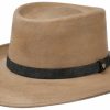 Hute Stetson | Stetson Gambler Wollfilzhut Vintage Look Braun Gemustert