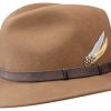 Hute Stetson | Stetson Rollbarer Traveller Outdoor-Filzhut Mit Lederband Mittelbeige