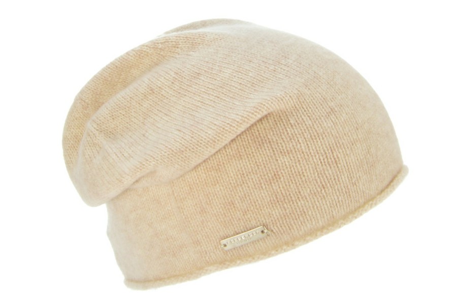 Mutzen SEEBERGER | Seeberger Strickmutze-Beanie Aus 100% Kaschmir Mit Rollrand