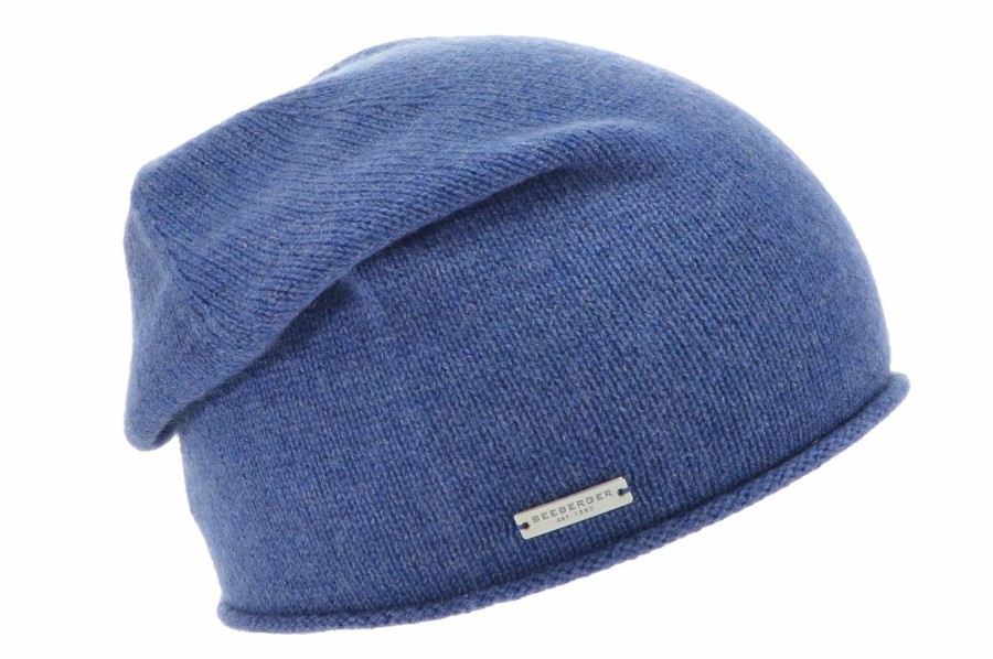 Mutzen SEEBERGER | Seeberger Strickmutze-Beanie Aus 100% Kaschmir Mit Rollrand