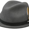 Hute Stetson | Stetson Vitafelt Trilby Mit Einfass Trendgrau