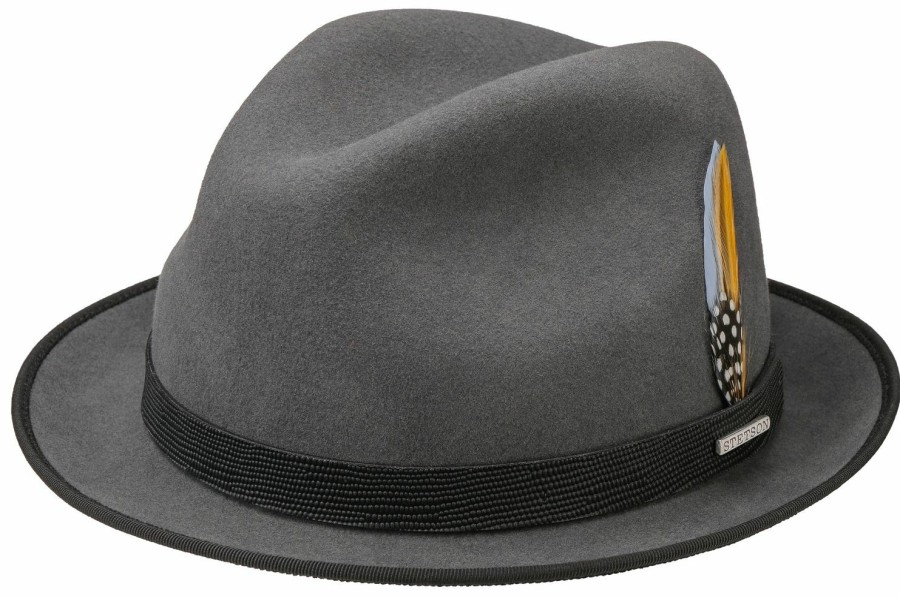 Hute Stetson | Stetson Vitafelt Trilby Mit Einfass Trendgrau