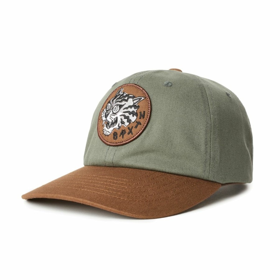 Mutzen Brixton | Brixton Dela Tiger Two-Tone Baseball Cap Grun Gemustert