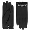 Accessoires Roeckl | Roeckel Leder Handschuhe Loiret Mit Kette Und Seidenfutter Schwarz