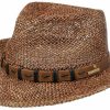 Hute Stetson | Stetson Western Seegras Strohhut Braun Gemustert