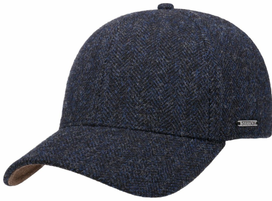 Xxl Stetson | Stetson Winter Baseball Cap Mit Fischgrat-Muster Aus Wolle