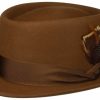 Hute Stetson | Stetson Breiter Pork Pie Aus Feinem Kaninchenhaar Braun Gemustert