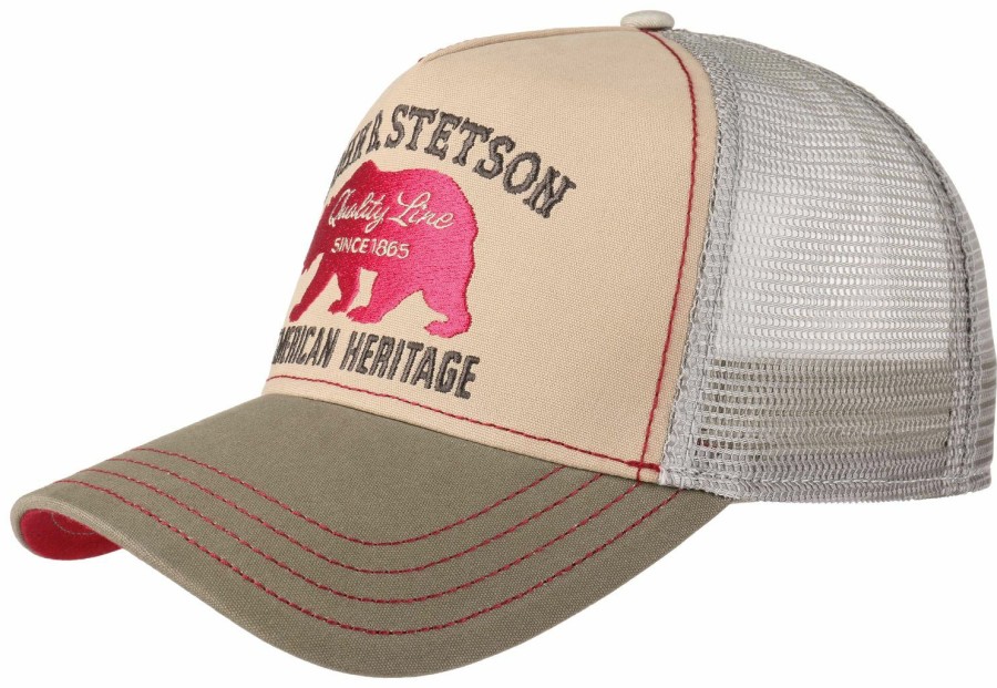 Mutzen Stetson | Stetson Trucker Baseball Cap Heritage Bear Mit Netzeinsatz