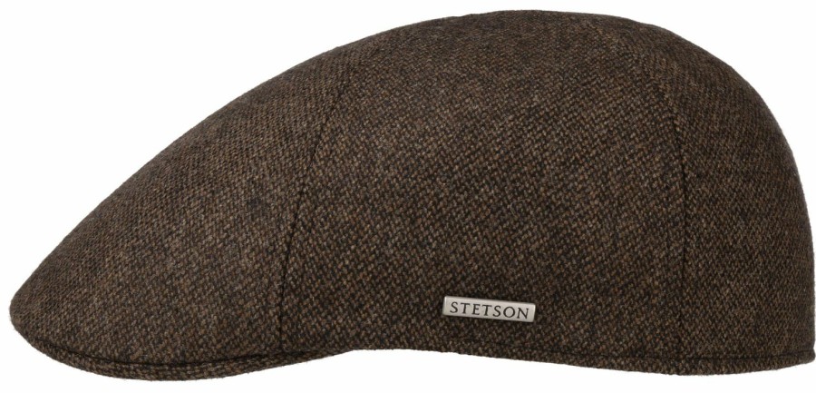 Xxl Stetson | Stetson Texas Wool Melierte Flatcap Aus Feiner Wolle