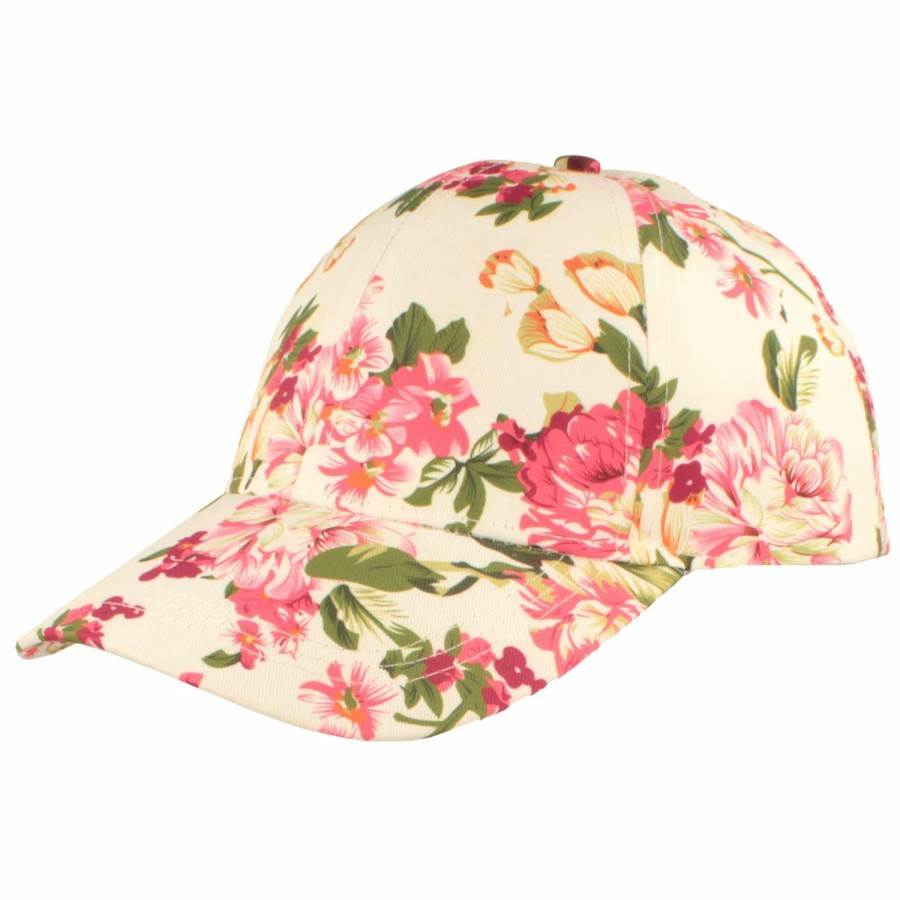 Mutzen Hut-Breiter | Leichte Sommer Baseball-Cap Mit Blumenmuster Von Hut-Breiter Pink