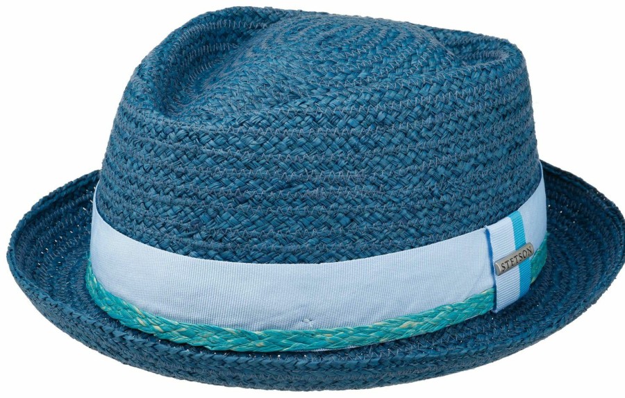 Hute Stetson | Stetson Diamond Raffia Herren Stroh-Hut Marine