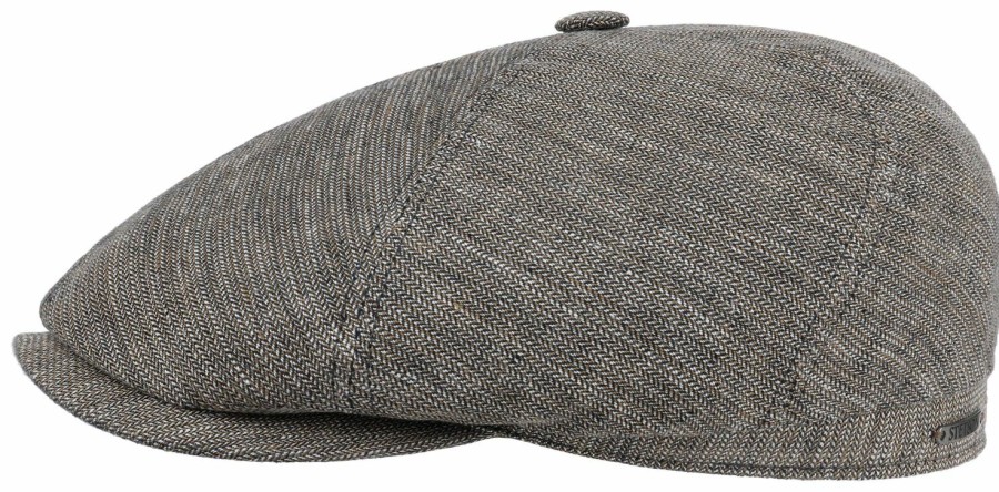 Mutzen Stetson | Stetson 6-Panel Cap Linen Blau Gemustert