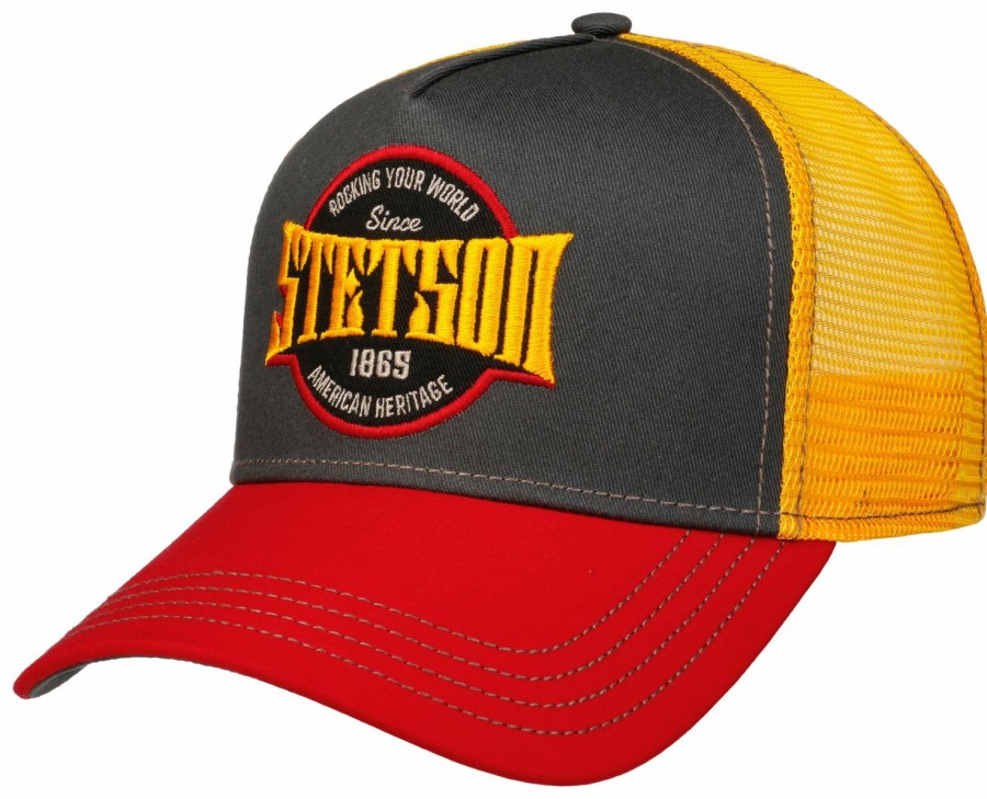 Mutzen Stetson | Stetson Trucker Cap Rocking Your World Rot Gemustert