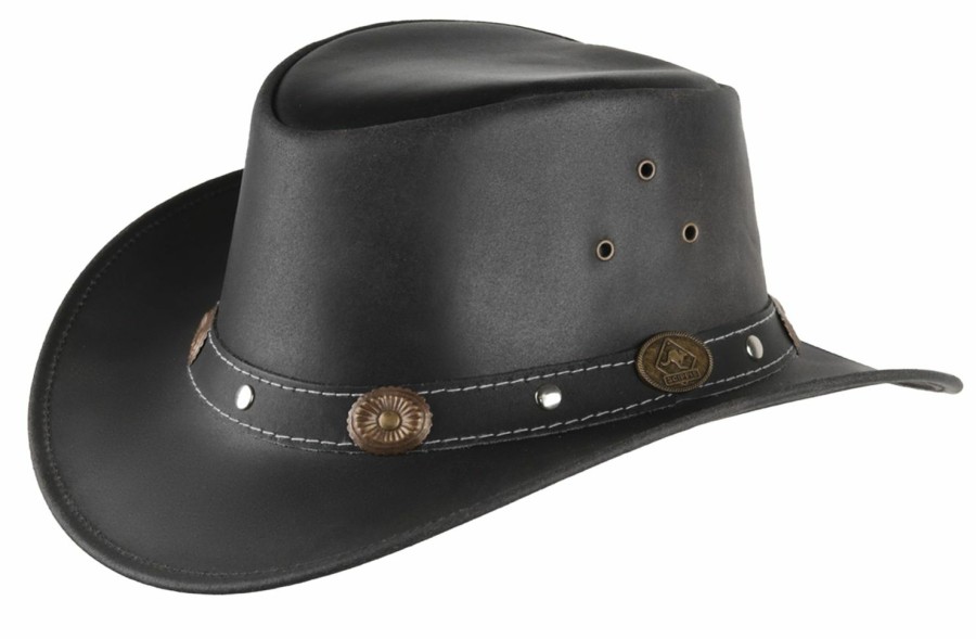 Hute Scippis | Scippis Wetterfester Western-Lederhut Reno Mit Antik-Conchos