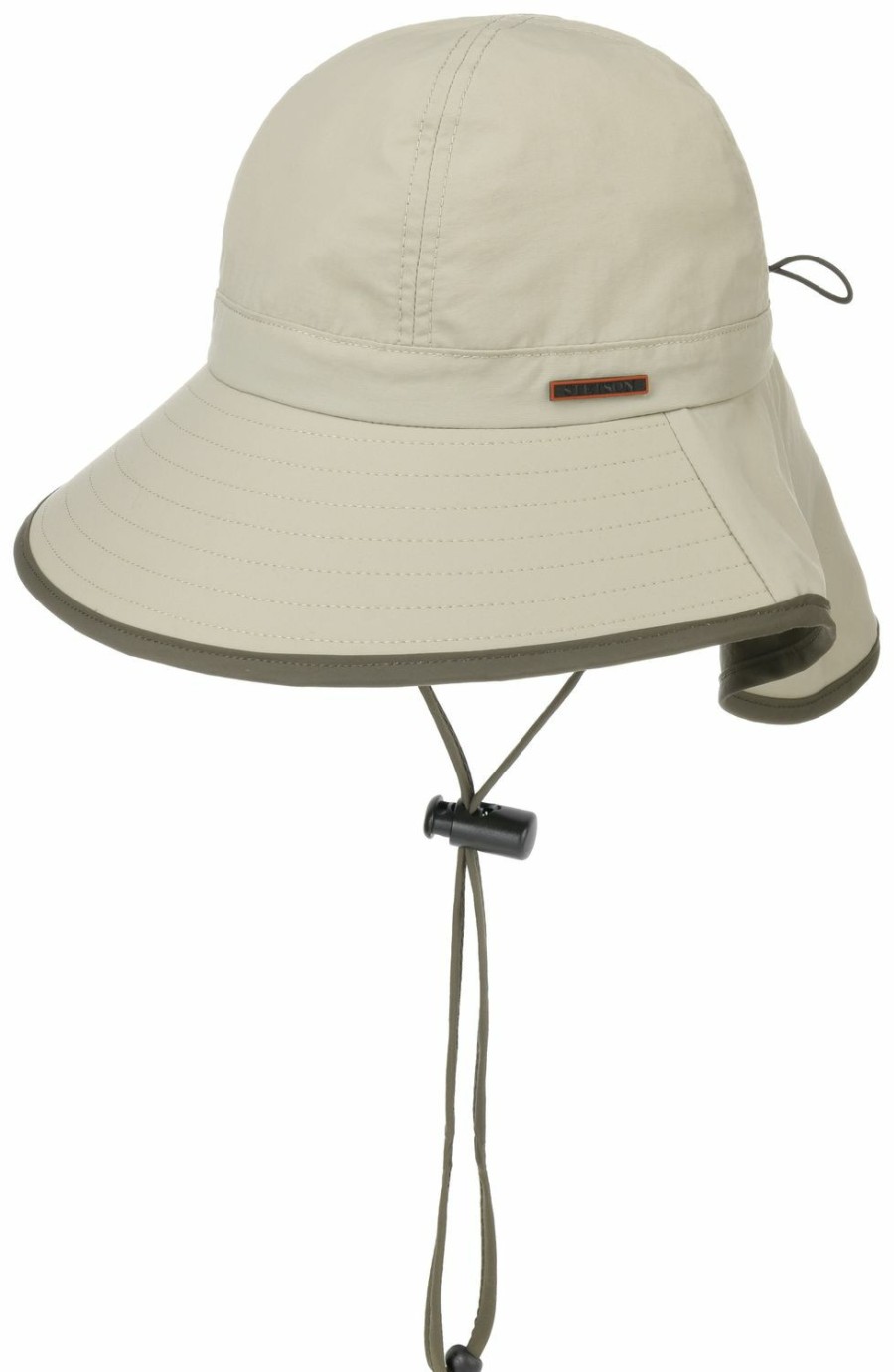 Hute Stetson | Stetson Kennie Outdoor Bucket Mit Breitem Schirm & Uv-Schutz Braun Gemustert