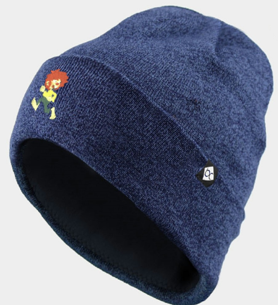 Kinder Bavarian Caps | Bavarian Caps Blaue Kinder Strickmutze Mit Pumuckl-Stickerei Trendblau