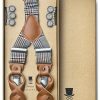 Accessoires Prince Bowtie | Prince Bowtie Glencheck-Karo Set Aus Hosentragern & Fliege Mittelrot