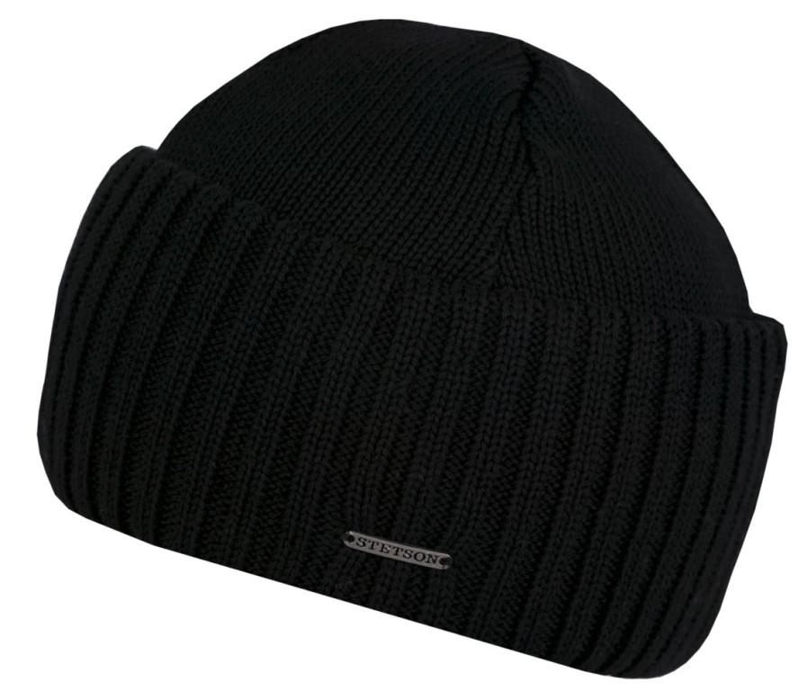 Mutzen Stetson | Stetson Beanie Strickmutze Aus 100% Merino-Wolle Mit Umschlag