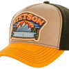 Mutzen Stetson | Stetson Trucker Baseball-Cap Mit "Hacksaw" Stick-Patch Gelb Gemustert