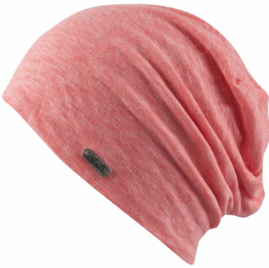 Hute Chillouts | Chillouts Dunne Melierte Longbeanie Strickmutze Neapel Pink