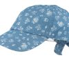 Kinder Hut-Breiter | Kinder Cap Zum Binden Blumchen Uv-Schutz 40+ Von Hut-Breiter Blau Gemustert