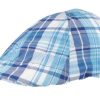 Kinder Hut-Breiter | Kinder Leichte Baumwoll Flatcap Karo Von Hut-Breiter Blau Gemustert