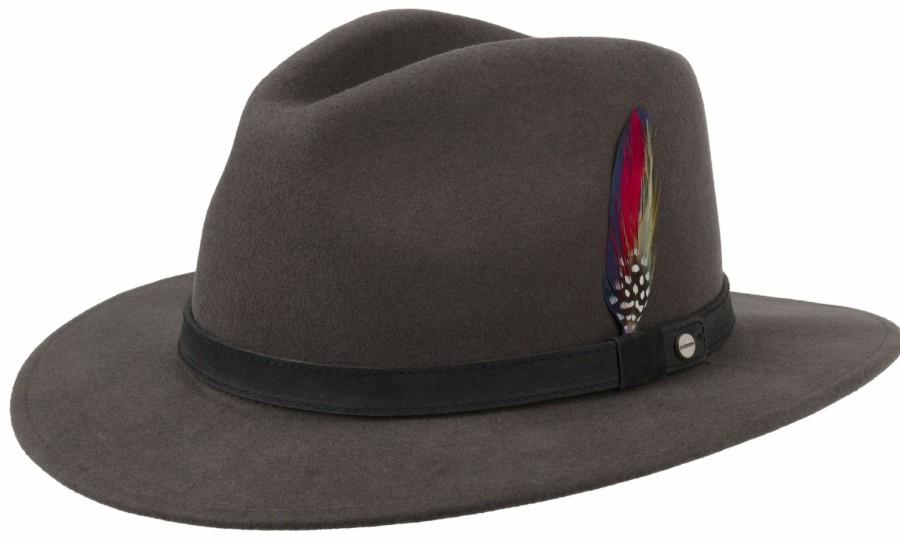 Xxl Stetson | Stetson Schicker Outdoor Traveller Hut Mit Leder-Garnitur