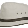 Hute Stetson | Stetson Baumwoll Traveller Fischerhut Mit Lederimitat