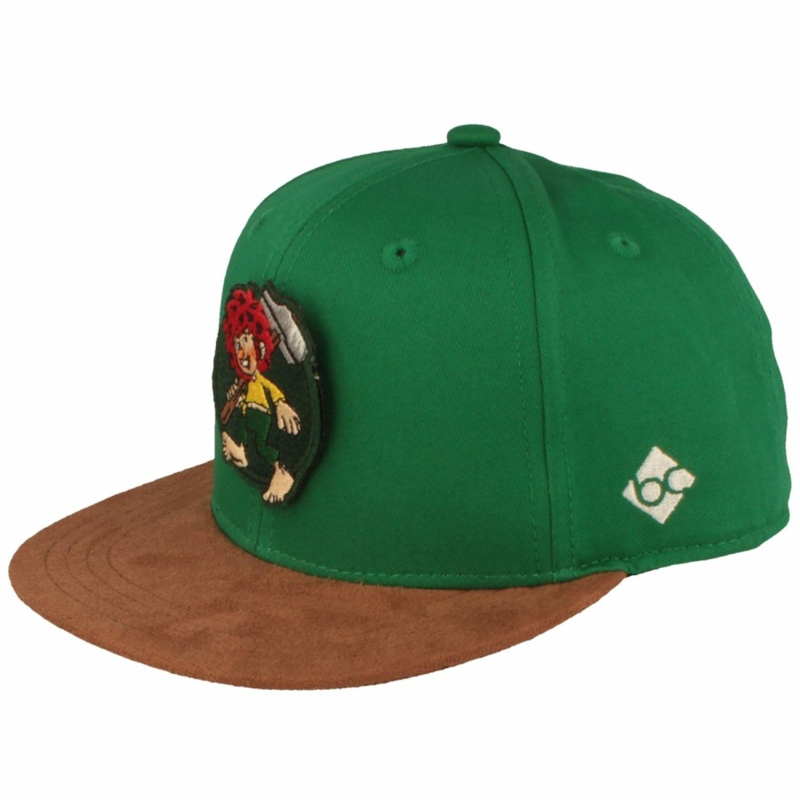 Kinder Bavarian Caps | Bavarian Caps Kinder Flat Brim Baseball-Cap "Pumuckl Transformer" Dunkelgrun / Loden