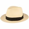 Xxl Borsalino | Borsalino Hochwertiger Ultrafeiner Montecristi Panamahut Fedora Weiss