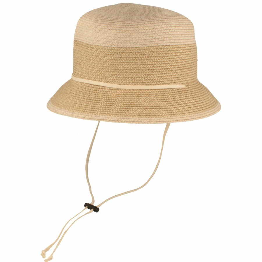 Hute Mayser | Mayser Rollbarer Sommer-Bucket Hat Mit Kinnband Uv-Schutz 80 Natur