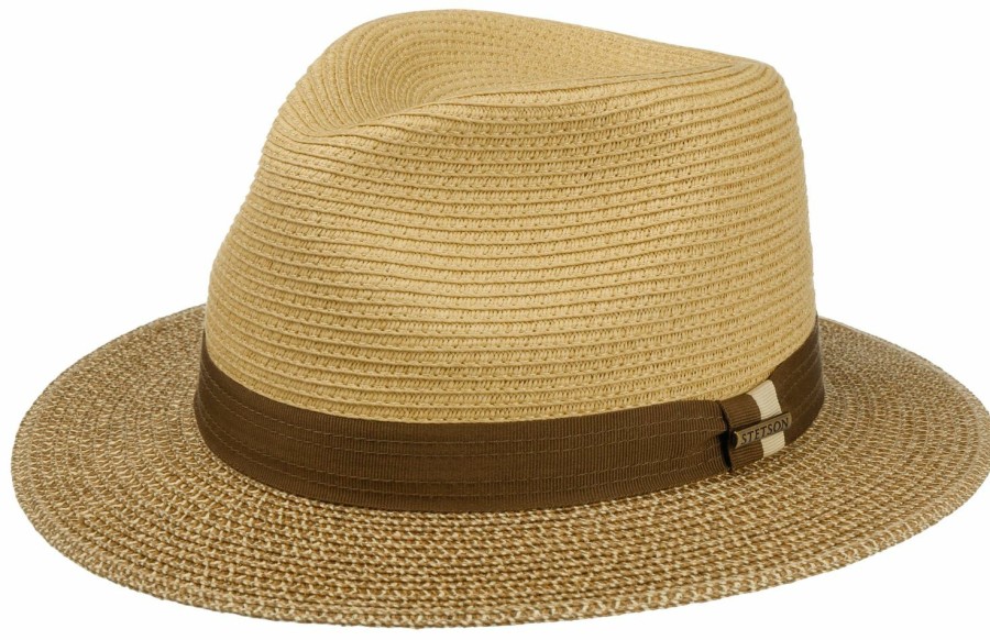 Xxl Stetson | Stetson Rollbarer Traveller Toyo Uv 40+ Braun Gemustert