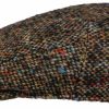 Mutzen Stetson | Stetson Driver Flatcap Aus Donegal-Wolle Mit Bunten Sprenkeln Schwarz Gemustert