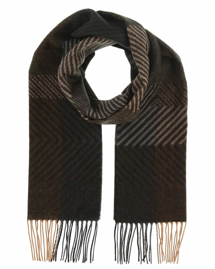 Accessoires Fraas | Fraas Warmer Cashmink-Schal Mit Geometrischem Muster-Mix Schwarz